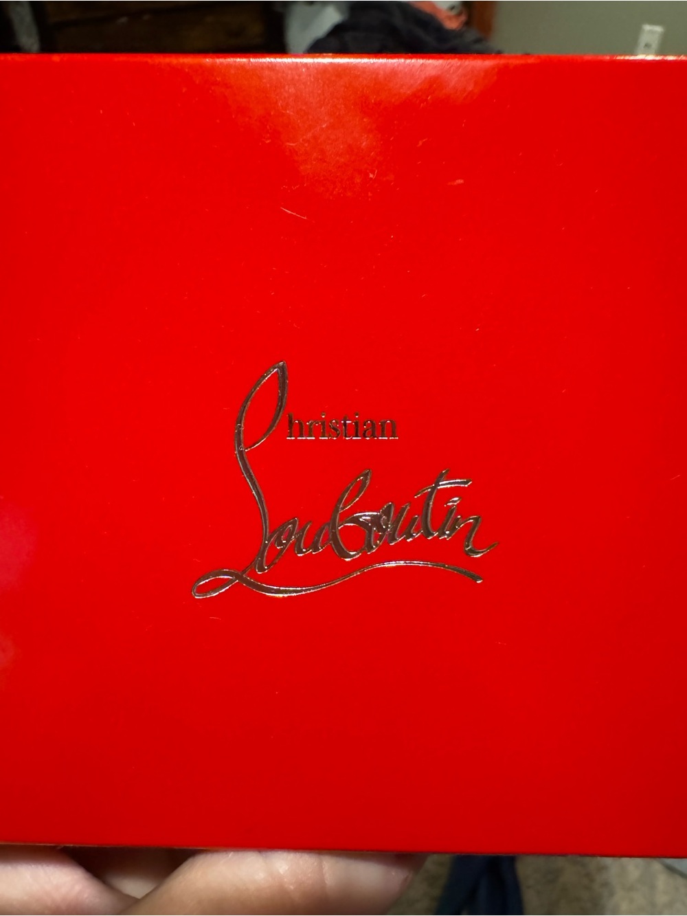 Christian Louboutin Red Lid with Black Base and Silver Logo - Picture 2 of 6